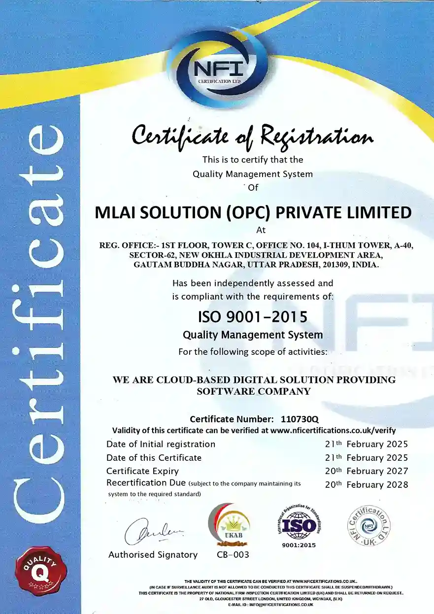 MLAI-SOLUTION-(OPC)-PRIVATE-LIMITED-ISO-9001-2015