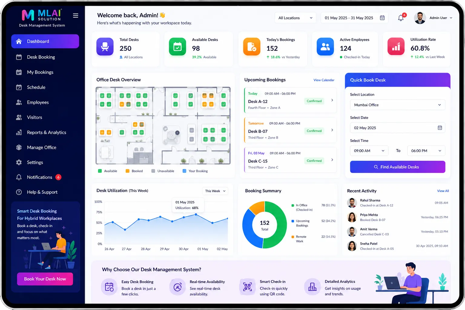 Desk Management system